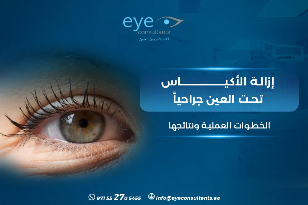 إزالة أكياس تحت العين جراحياً